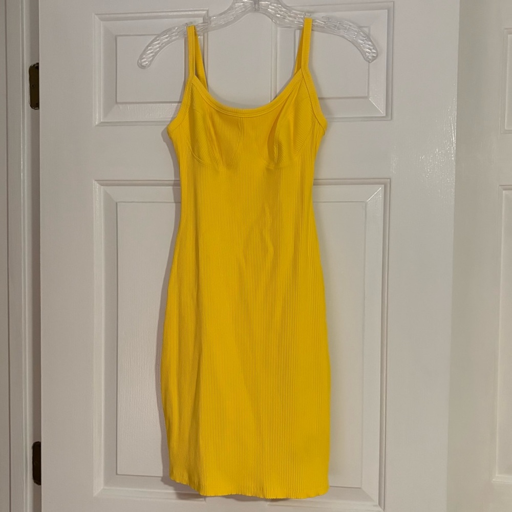 Year of Ours Yellow  ribbed dress size medium